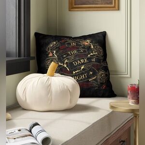 Threshold Cream Velvet Decorative Pumpkin Fall‎ Witchy Whimsigoth